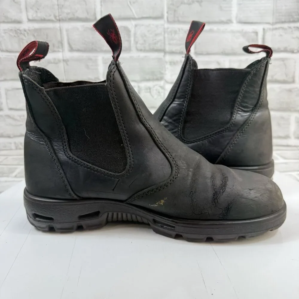 REDBACK BOBCAT UBBK SOFT TOE BOOTS BLACK OIL KIP - US Size 8.5 Men Black Leather